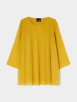 Marina Rinaldi Bluse | Camicie & Bluse*Blusa in georgette plissé ORO