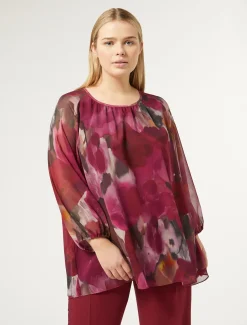Marina Rinaldi Selezione Elegante | Collezione Elegante*Blusa in georgette stampata RUBINO