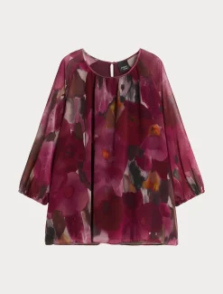 Marina Rinaldi Selezione Elegante | Collezione Elegante*Blusa in georgette stampata RUBINO