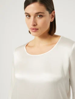 Marina Rinaldi Bluse | Camicie & Bluse*Blusa in misto seta BIANCO