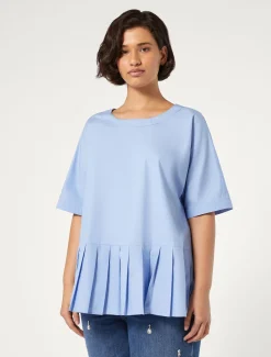 Marina Rinaldi Camicie & Bluse | Camicie & Bluse*Blusa in popeline di cotone CIELO