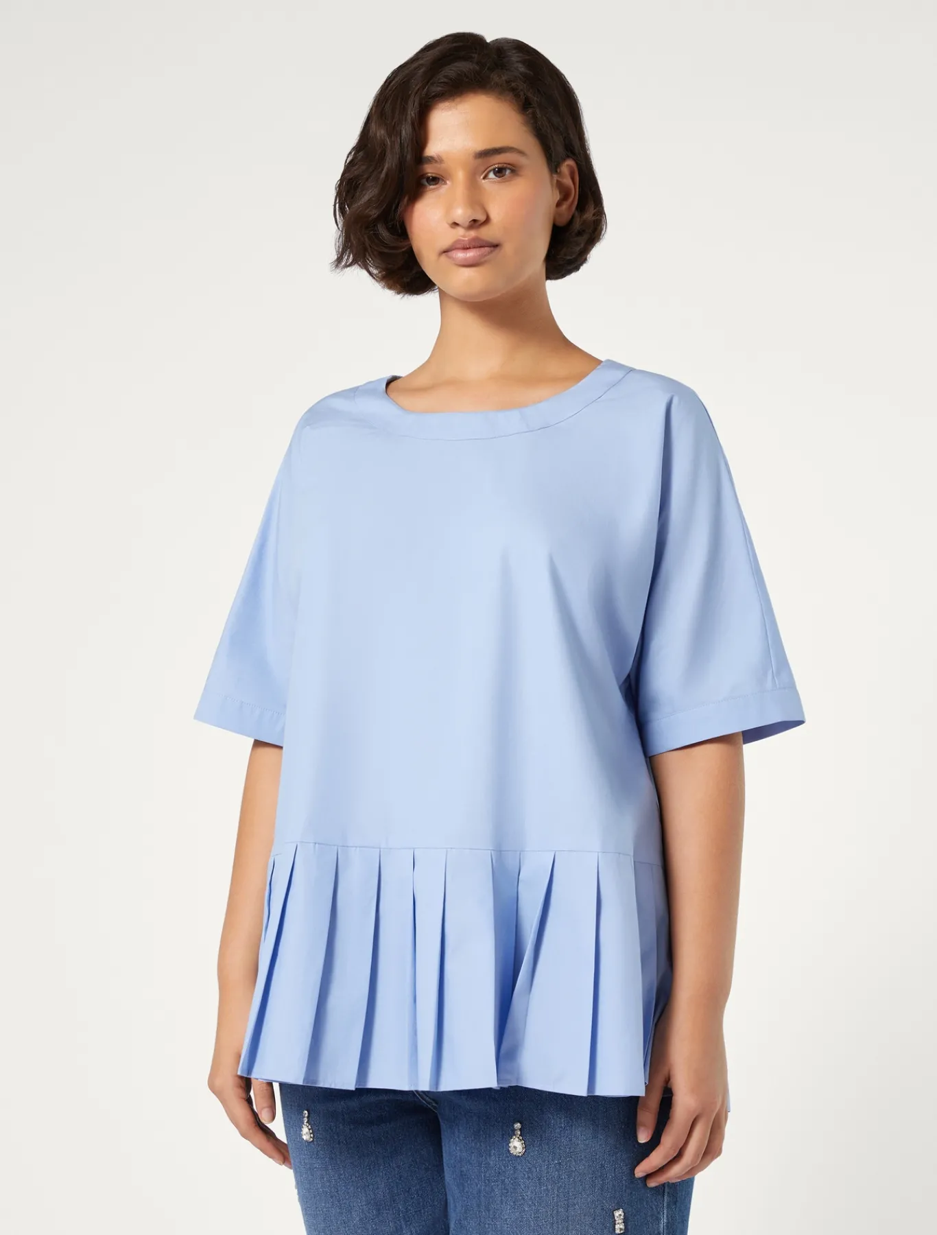 Marina Rinaldi Camicie & Bluse | Camicie & Bluse*Blusa in popeline di cotone CIELO