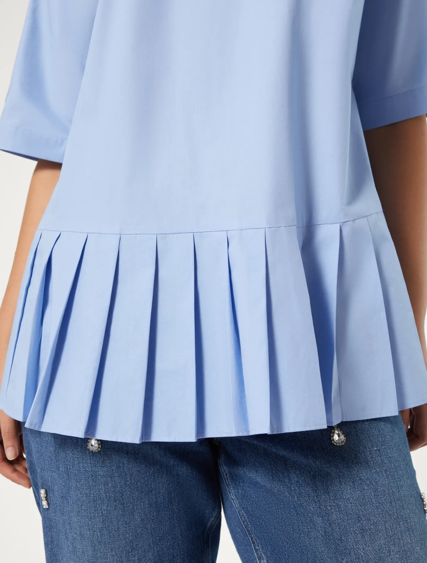 Marina Rinaldi Camicie & Bluse | Camicie & Bluse*Blusa in popeline di cotone CIELO