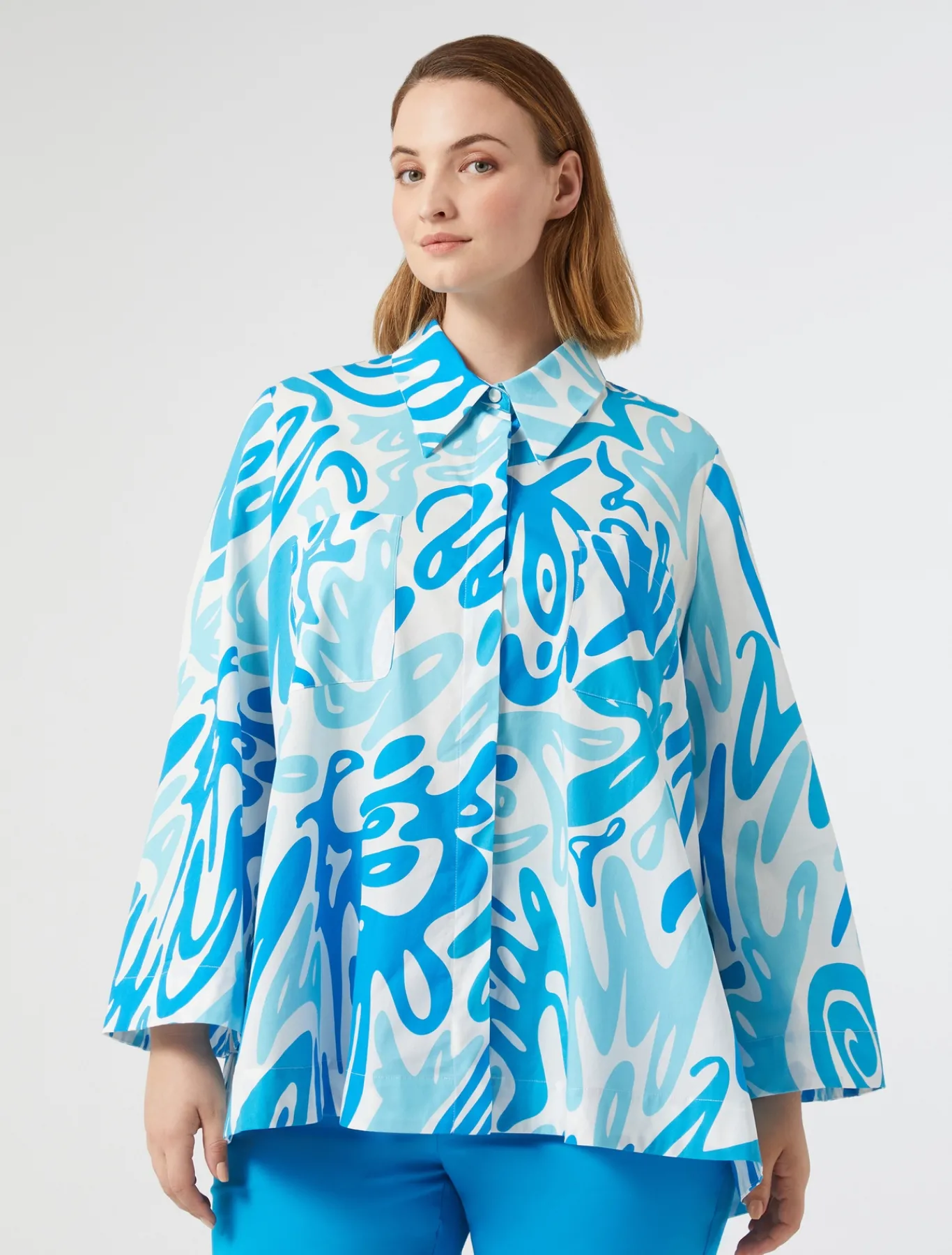 Marina Rinaldi Camicie & Bluse | Camicie & Bluse*Blusa in popeline stampato BIANCO