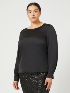 Marina Rinaldi Camicie & Bluse | Camicie & Bluse*Blusa in raso NERO