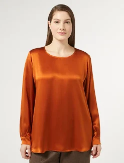 Marina Rinaldi Camicie & Bluse | Camicie & Bluse*Blusa in raso di seta ROSSOARANCIO