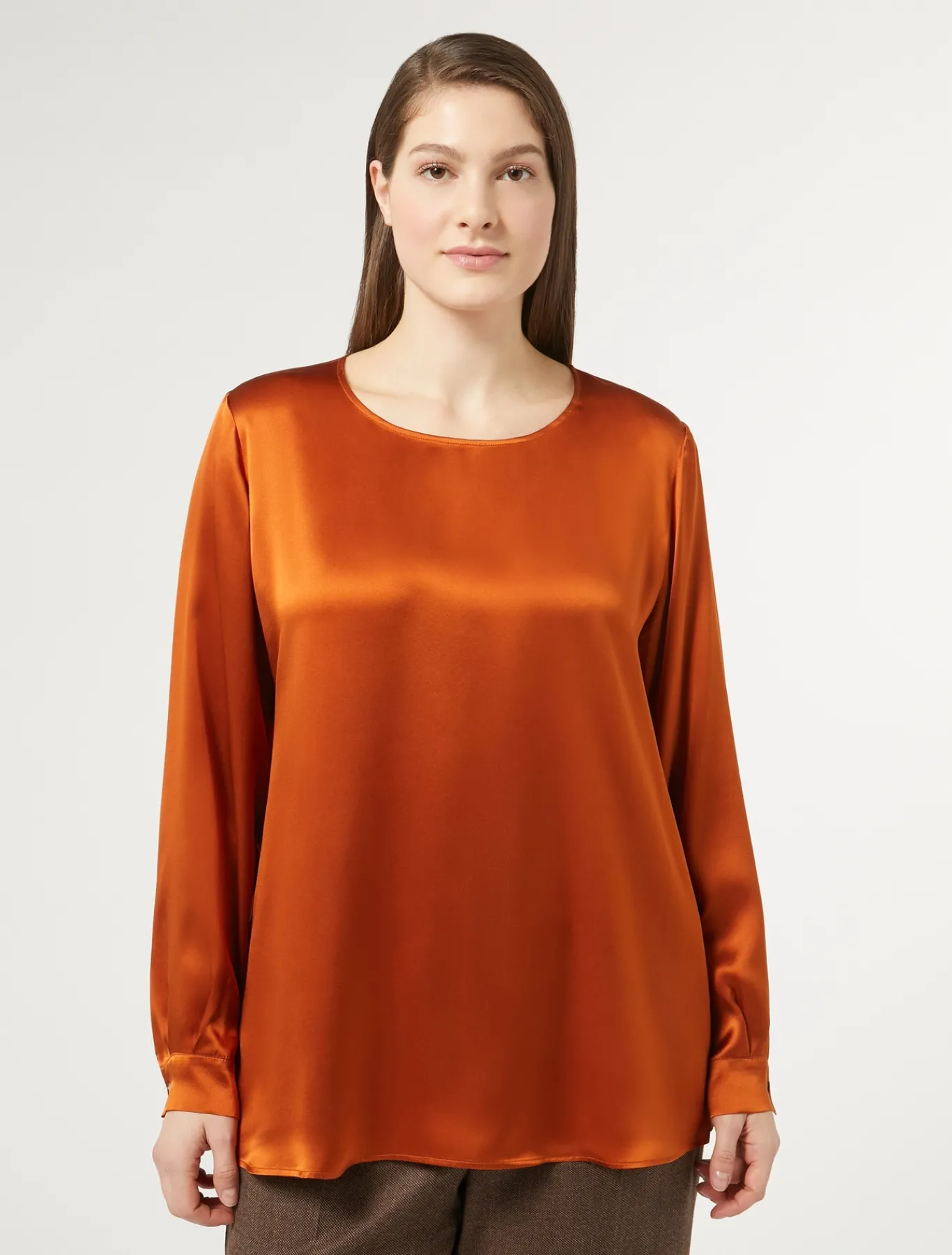 Marina Rinaldi Camicie & Bluse | Camicie & Bluse*Blusa in raso di seta ROSSOARANCIO