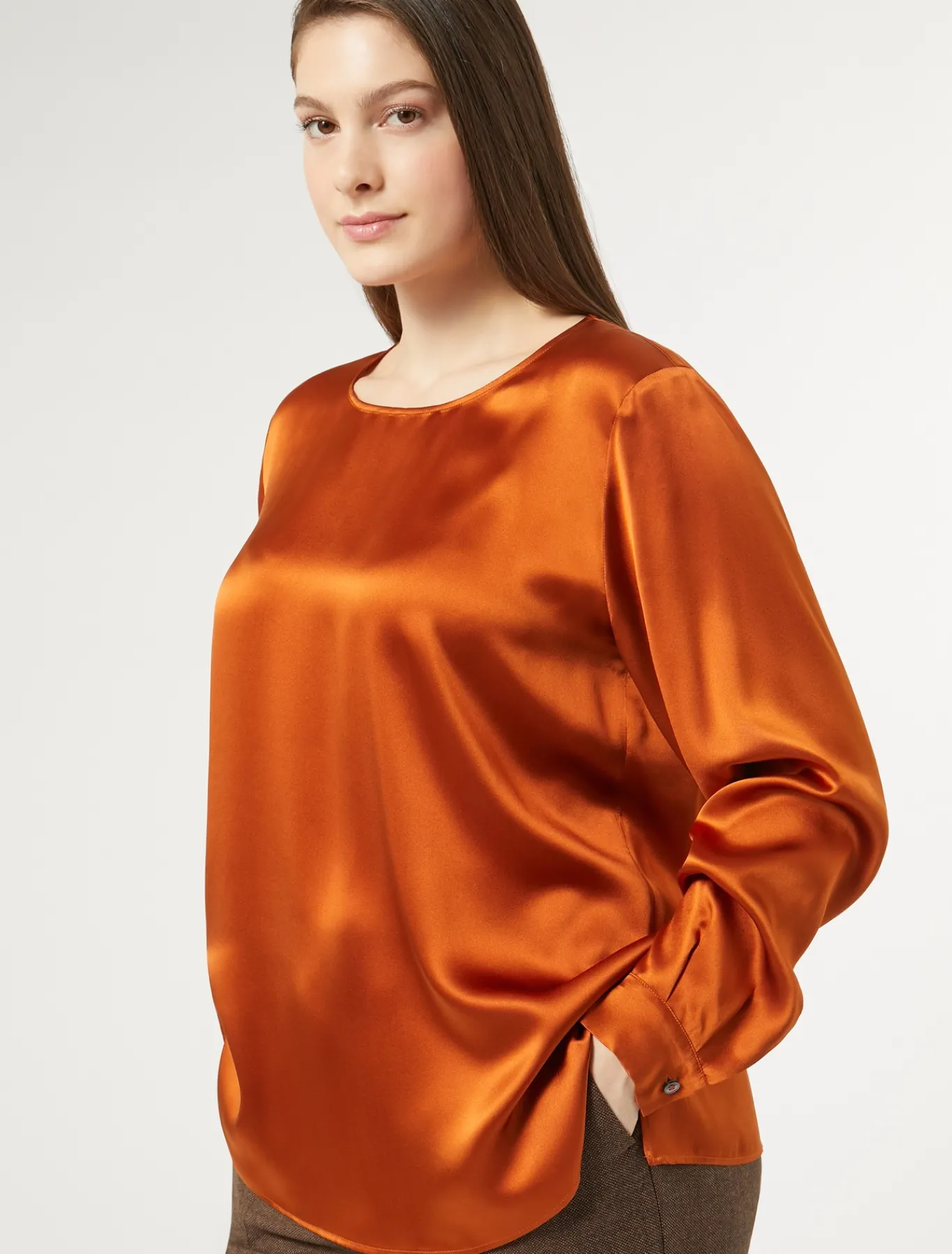 Marina Rinaldi Camicie & Bluse | Camicie & Bluse*Blusa in raso di seta ROSSOARANCIO