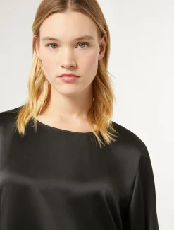 Marina Rinaldi Camicie & Bluse | Camicie & Bluse*Blusa in raso di seta NERO