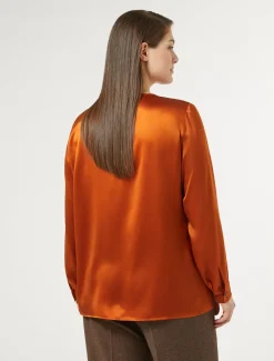 Marina Rinaldi Camicie & Bluse | Camicie & Bluse*Blusa in raso di seta ROSSOARANCIO