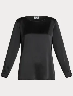 Marina Rinaldi Camicie & Bluse | Camicie & Bluse*Blusa in raso di seta NERO