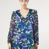 Marina Rinaldi Bluse | Selezione Elegante*Blusa in twill e georgette NERO