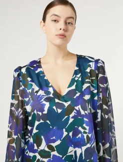Marina Rinaldi Bluse | Selezione Elegante*Blusa in twill e georgette NERO