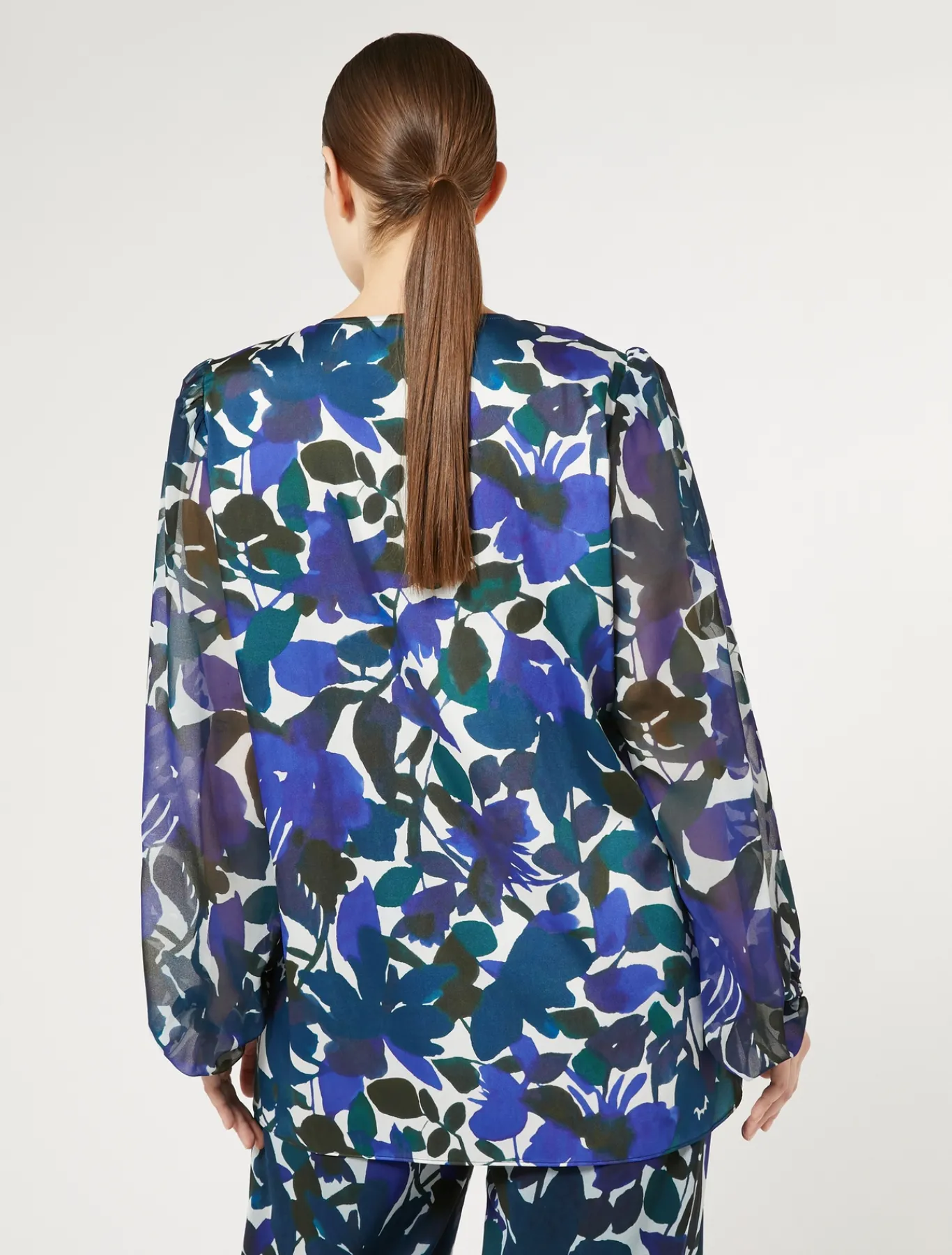 Marina Rinaldi Bluse | Selezione Elegante*Blusa in twill e georgette NERO
