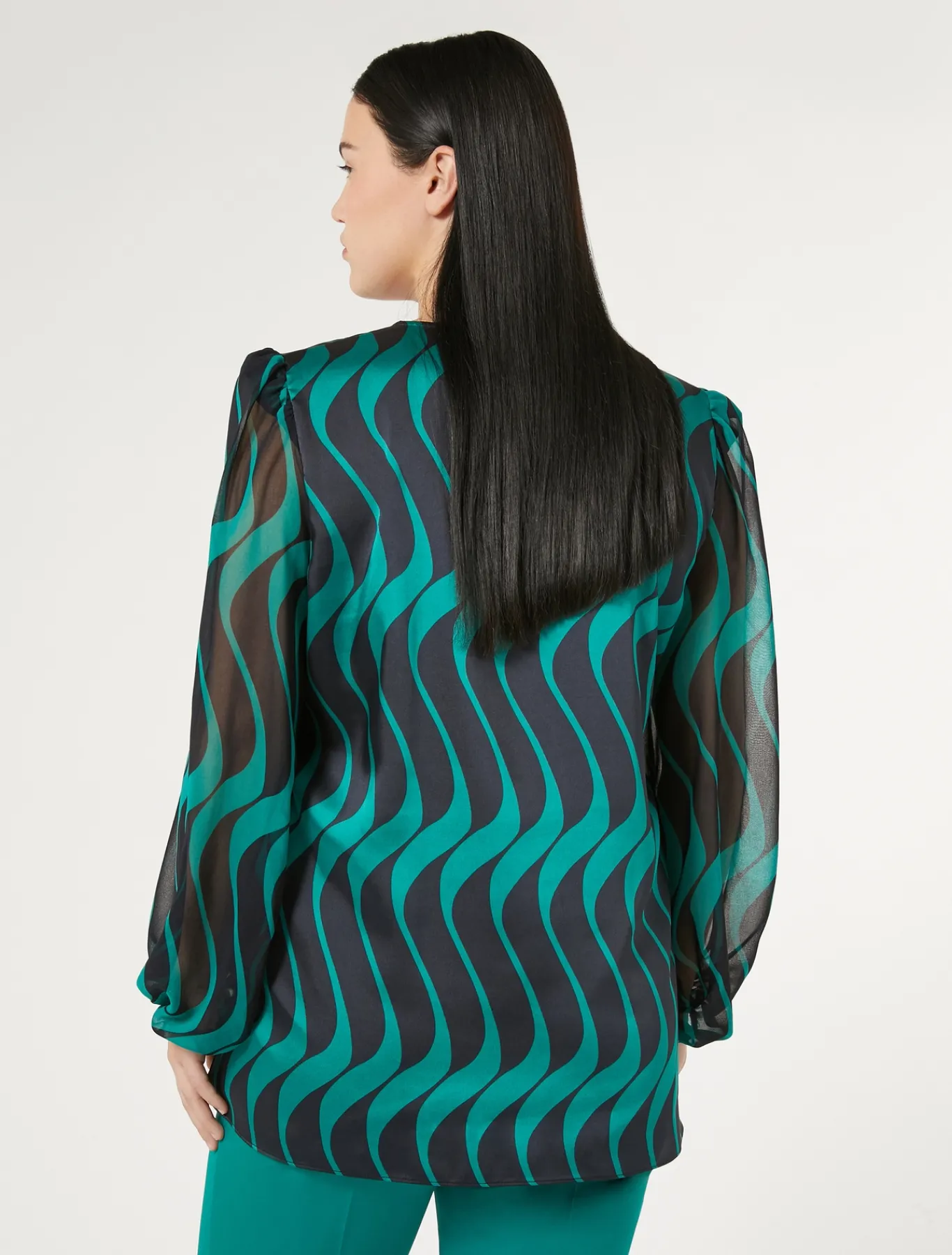 Marina Rinaldi Bluse | Selezione Elegante*Blusa in twill e georgette BLUMARINO