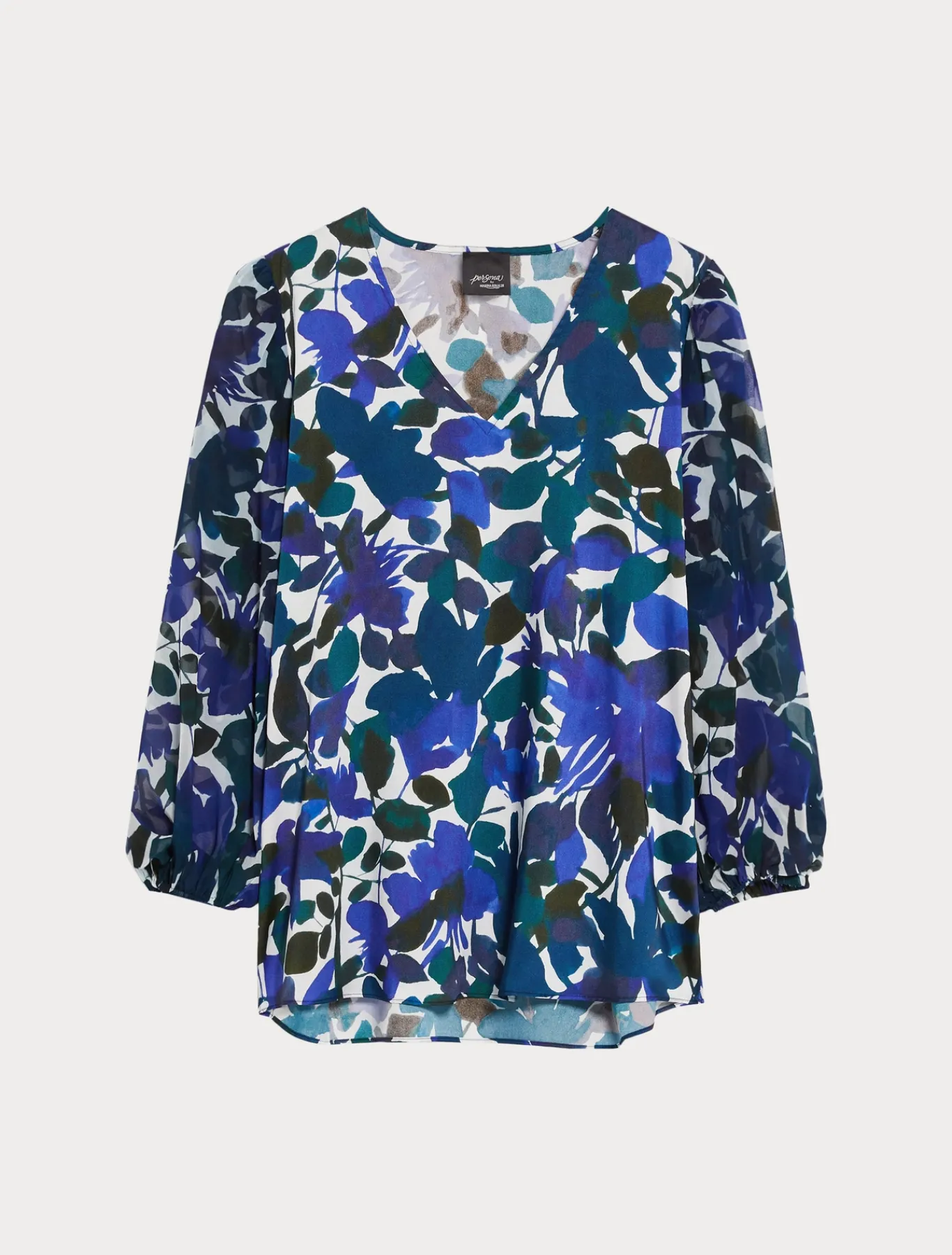 Marina Rinaldi Bluse | Selezione Elegante*Blusa in twill e georgette NERO