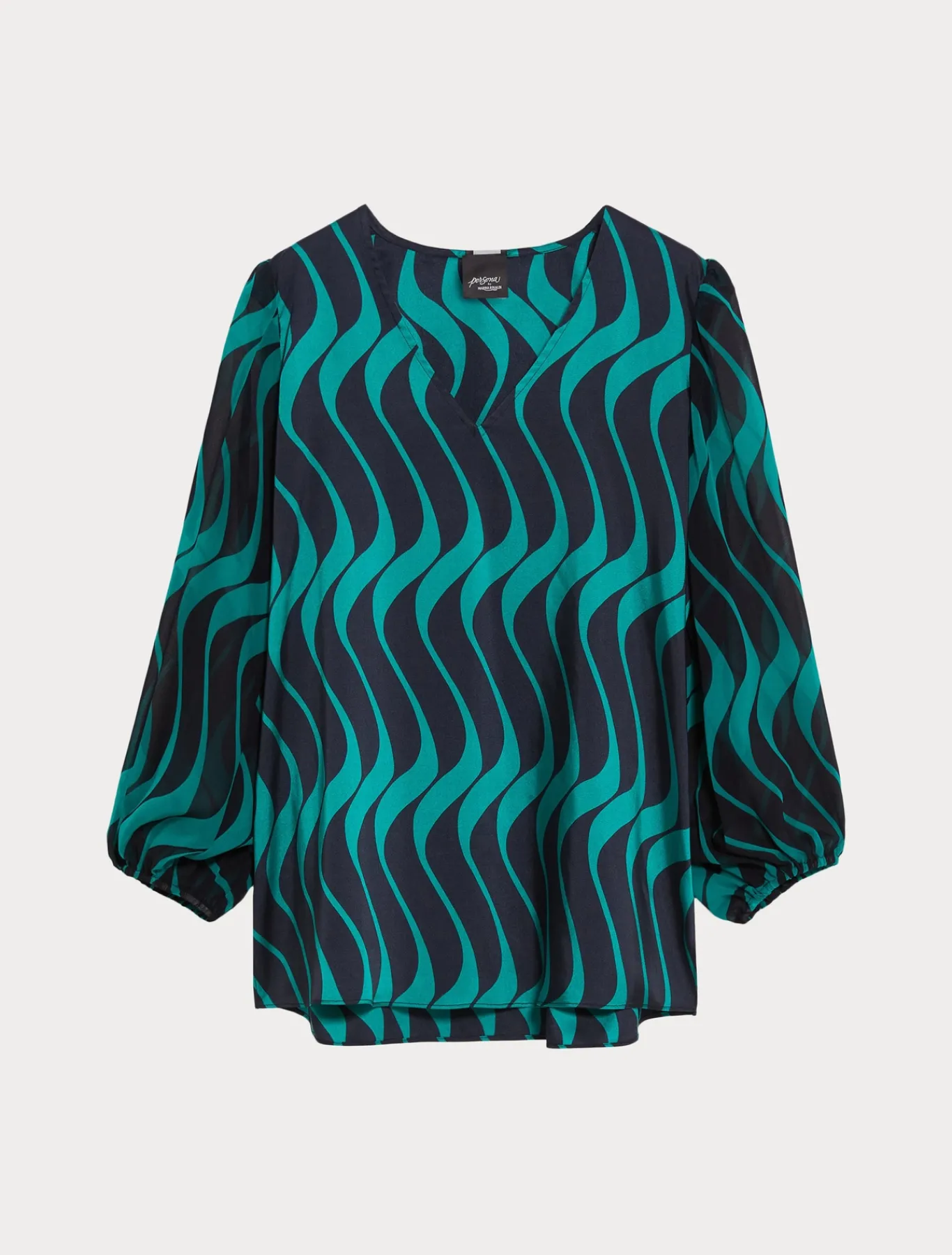 Marina Rinaldi Bluse | Selezione Elegante*Blusa in twill e georgette BLUMARINO