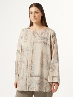 Marina Rinaldi Camicie & Bluse | Camicie & Bluse*Blusa in twill stampato BEIGE