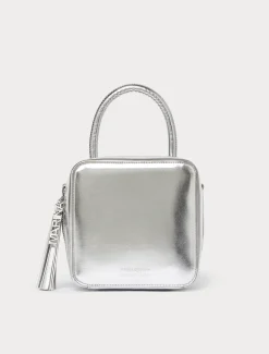 Marina Rinaldi Selezione Elegante | Collezione Elegante*Borsa a cubo laminata ARGENTO