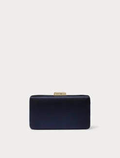 Marina Rinaldi Accessori | Collezione Elegante*Borsa clutch in raso BLUMARINO