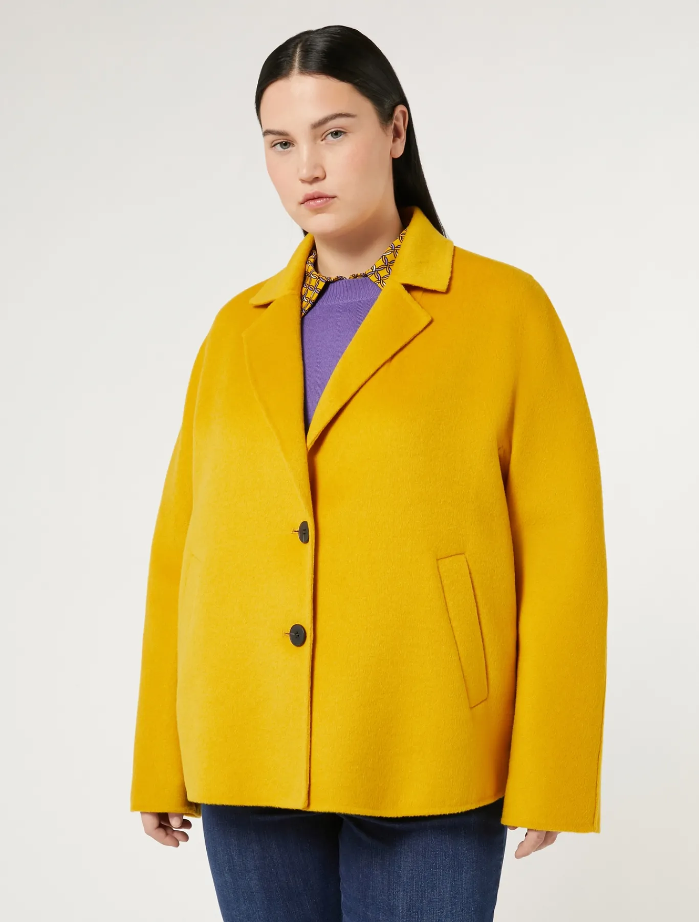 Marina Rinaldi Cappotti & Trench | Cappotti & Trench*Caban in double di lana SENAPE