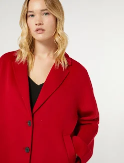 Marina Rinaldi Cappotti & Trench | Cappotti & Trench*Caban in double di lana ROSSO