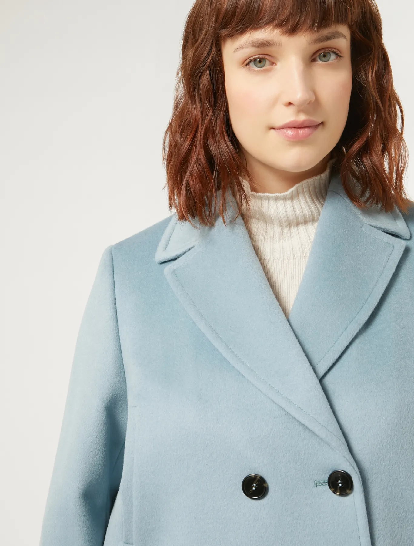 Marina Rinaldi Cappotti & Trench | Cappotti & Trench*Caban in drap di lana AZZURROSFUMATO