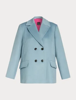 Marina Rinaldi Cappotti & Trench | Cappotti & Trench*Caban in drap di lana AZZURROSFUMATO