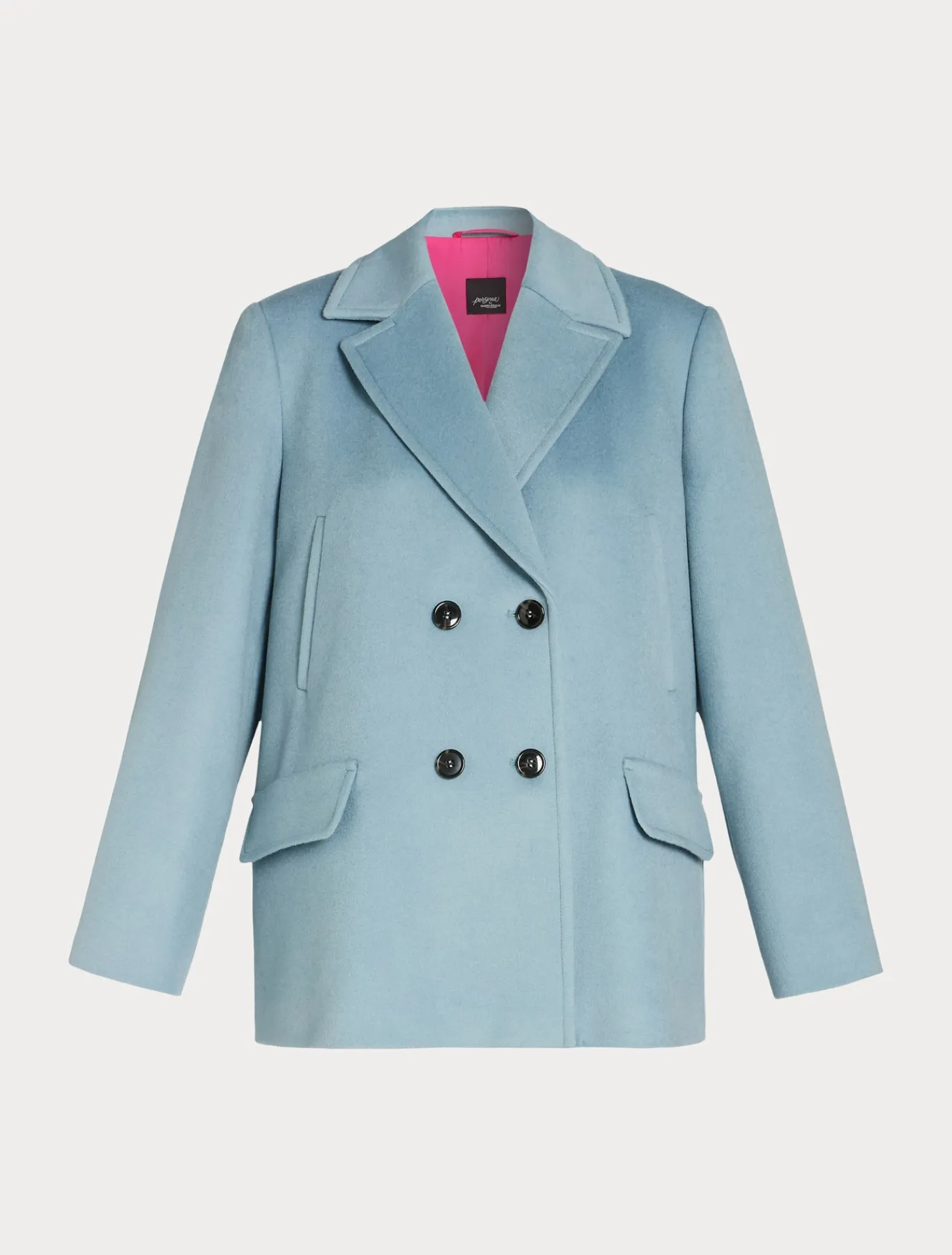 Marina Rinaldi Cappotti & Trench | Cappotti & Trench*Caban in drap di lana AZZURROSFUMATO
