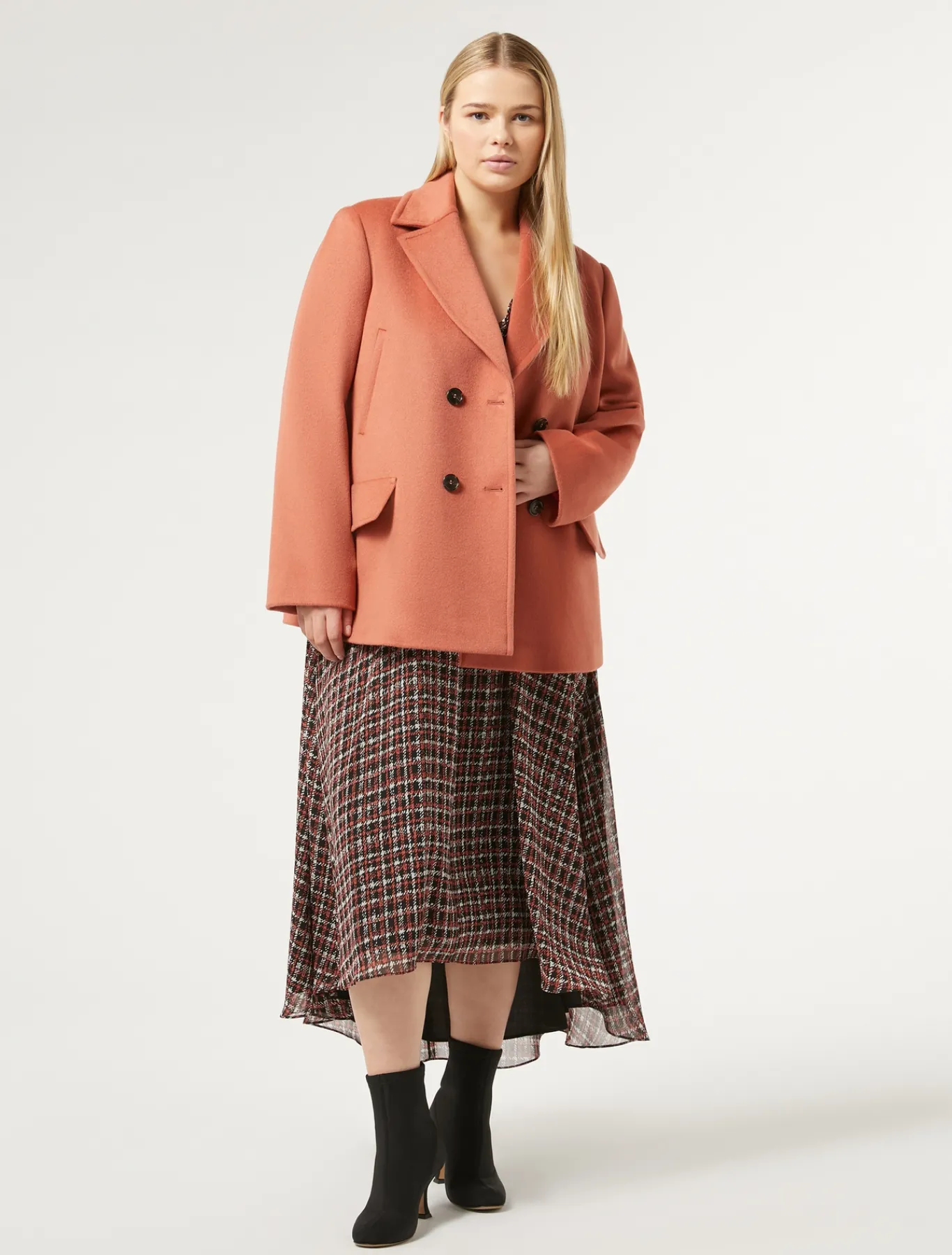 Marina Rinaldi Cappotti & Trench | Cappotti & Trench*Caban in drap di lana TERRACOTTA