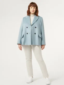 Marina Rinaldi Cappotti & Trench | Cappotti & Trench*Caban in drap di lana AZZURROSFUMATO