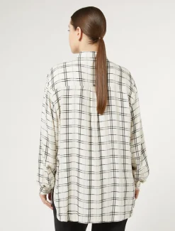 Marina Rinaldi Camicie & Bluse | Camicie & Bluse*Camicia check con ricamo AVORIO