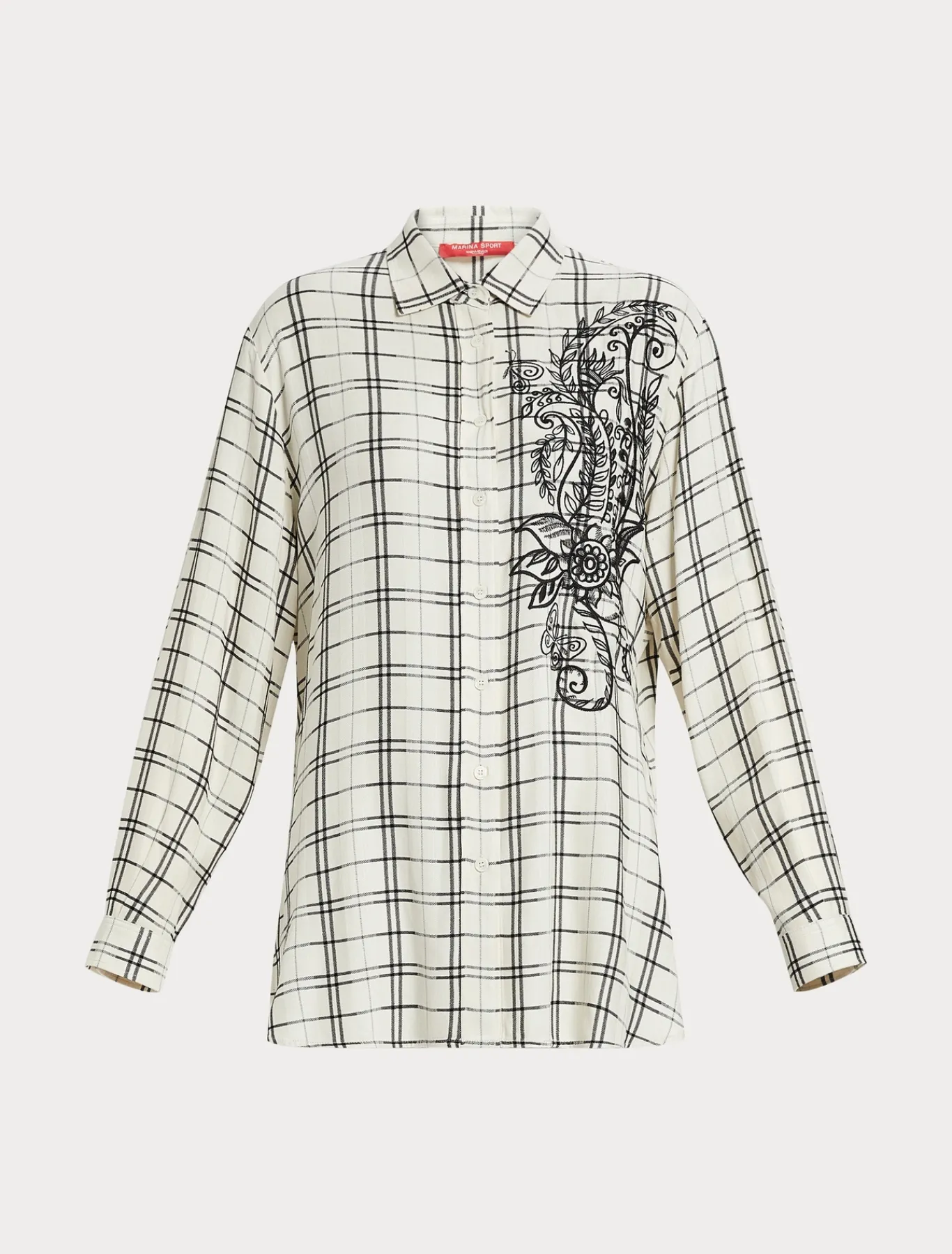 Marina Rinaldi Camicie & Bluse | Camicie & Bluse*Camicia check con ricamo AVORIO