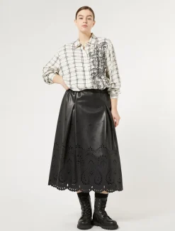 Marina Rinaldi Camicie & Bluse | Camicie & Bluse*Camicia check con ricamo AVORIO