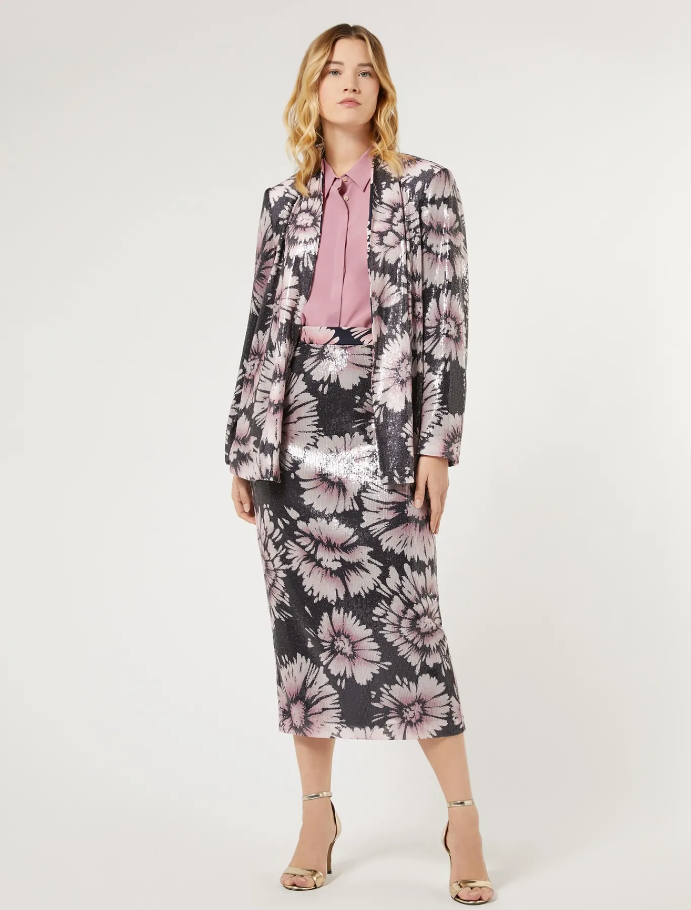 Marina Rinaldi Bluse | Selezione Elegante*Camicia in acetato e seta ROSAANTICO
