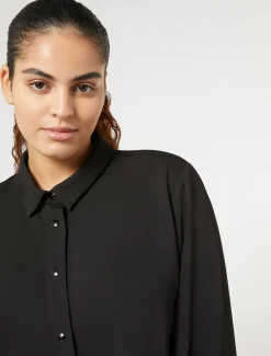 Marina Rinaldi Camicie & Bluse | Camicie & Bluse*Camicia in cady leggero NERO