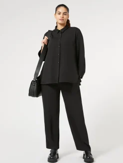 Marina Rinaldi Camicie & Bluse | Camicie & Bluse*Camicia in cady leggero NERO