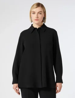 Marina Rinaldi Camicie & Bluse | Camicie & Bluse*Camicia in cady triacetato NERO