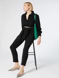 Marina Rinaldi Camicie & Bluse | Camicie & Bluse*Camicia in cady triacetato NERO
