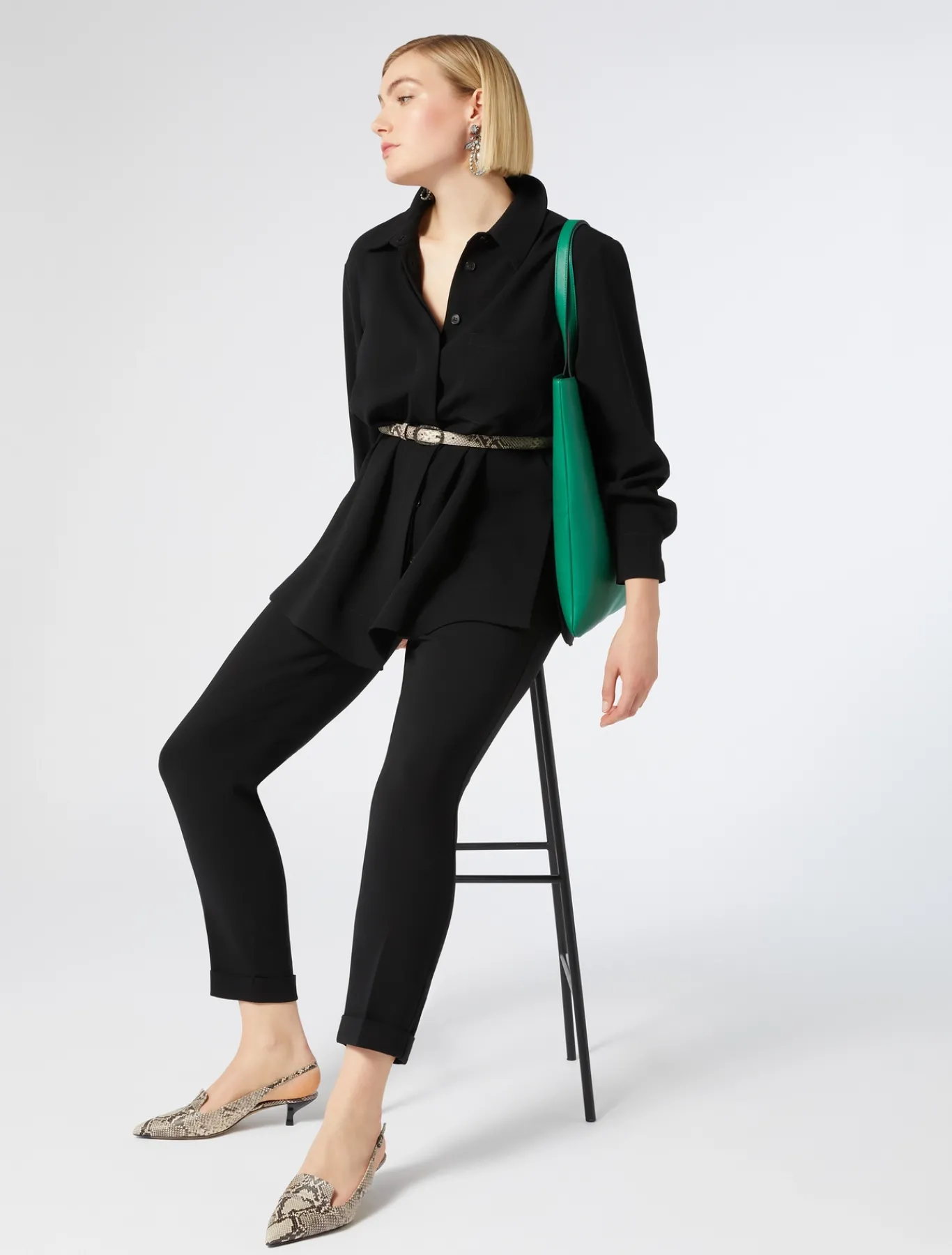 Marina Rinaldi Camicie & Bluse | Camicie & Bluse*Camicia in cady triacetato NERO