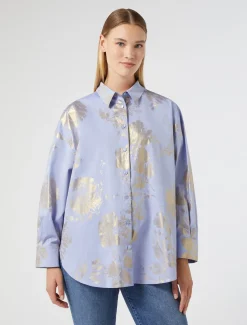 Marina Rinaldi Camicie & Bluse | Camicie & Bluse*Camicia in chambray di cotone AZZURRO