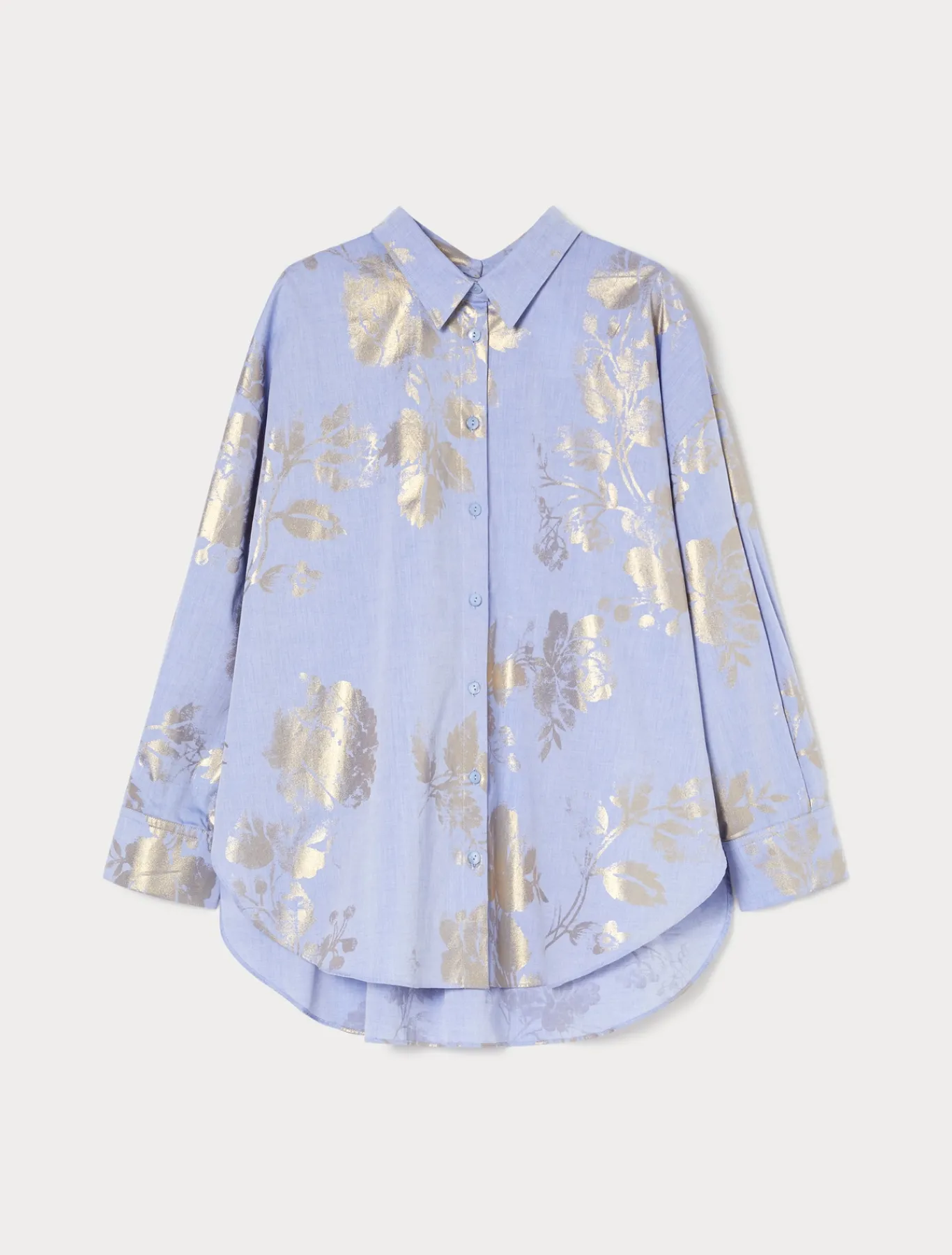 Marina Rinaldi Camicie & Bluse | Camicie & Bluse*Camicia in chambray di cotone AZZURRO