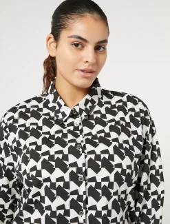 Marina Rinaldi Camicie & Bluse | Camicie & Bluse*Camicia in cotone stampato NERO