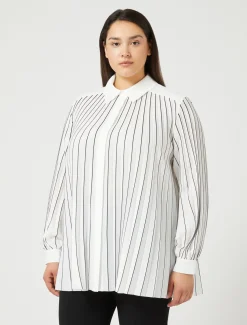 Marina Rinaldi Camicie & Bluse | Camicie & Bluse*Camicia in crêpe de Chine BIANCONERO
