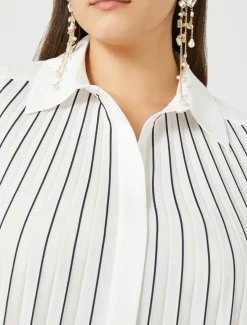 Marina Rinaldi Camicie & Bluse | Camicie & Bluse*Camicia in crêpe de Chine BIANCONERO