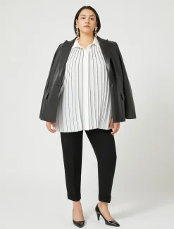 Marina Rinaldi Camicie & Bluse | Camicie & Bluse*Camicia in crêpe de Chine BIANCONERO