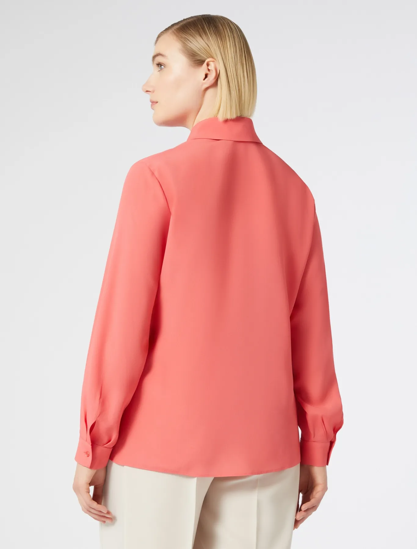 Marina Rinaldi Bluse | Camicie & Bluse*Camicia in crêpe de Chine di misto seta CORALLO