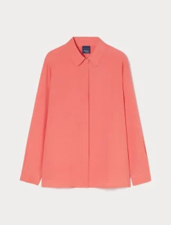 Marina Rinaldi Bluse | Camicie & Bluse*Camicia in crêpe de Chine di misto seta CORALLO