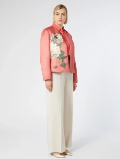 Marina Rinaldi Bluse | Camicie & Bluse*Camicia in crêpe de Chine di misto seta CORALLO