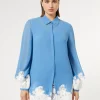 Marina Rinaldi Bluse | Camicie & Bluse*Camicia in georgette e pizzo con top AVIO